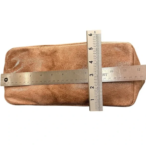 Chico's Marbled Faux Leather Large Tote Bag Blush Tan Brown Metal Chain Trim NEW - Picture 15 of 15